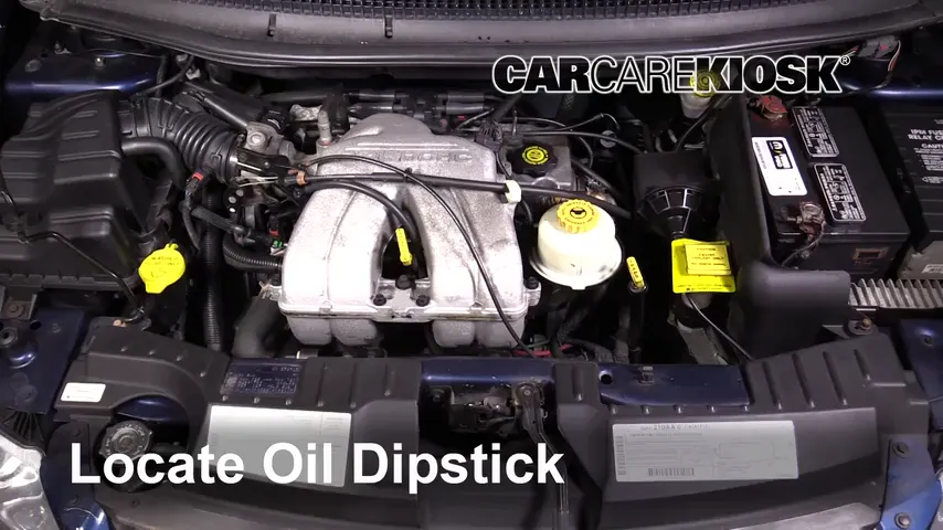 2001 Dodge Caravan SE 2.4L 4 Cyl. Oil Check Oil Level